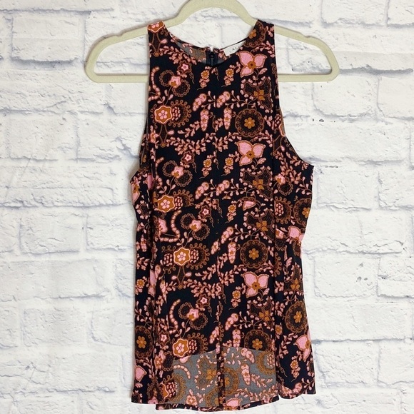 ALC Stuart black floral silk sleeveless hi low top small - Picture 2 of 9